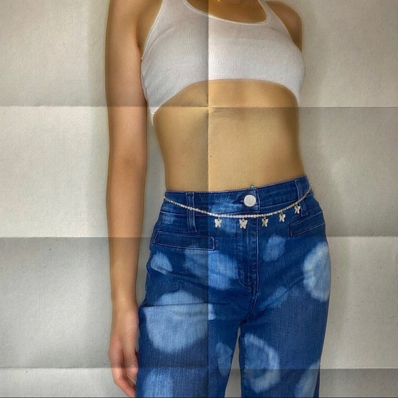 Bleached high Waisted Boot Cut Jeans - Picture 3 of 8
